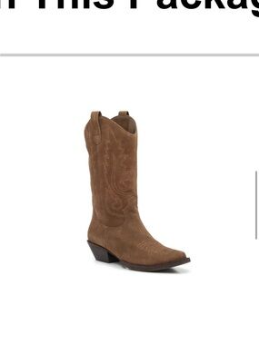 Coconuts by Matisse Women's Tan Suede Western Mid-Calf Boot